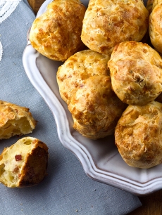 Aida Mollenkamp’s Pancetta, Thyme, and Fontina Gougeres 
