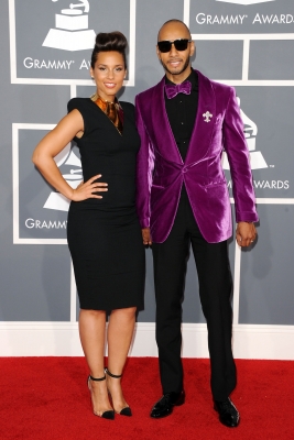 Alicia Keys and Swizz Beatz arrive at the 54th Annual Grammy Awards held at Staples Center in Los Angeles on February 12, 2012