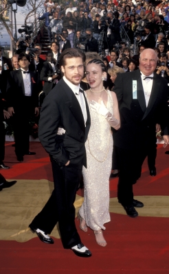 Brad Pitt and Juliette Lewis arrive at the 64th Annual Academy Awards, Los Angeles, March 30, 1992