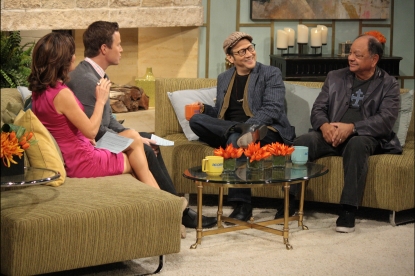 Cheech Martin and Rob Schneider talk with Billy Bush and Kit Hoover on Access Hollywood Live on February 15, 2012