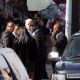 Bobby Brown and entourage exit Whitney Houston’s funeral in Newark, New Jersey, on February 18, 2012