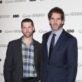 D.B. Weiss and David Benioff attend the DVD launch of the complete first season of ‘Game Of Thrones’ at Old Vic Tunnels, London, on February 29, 2012