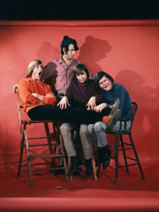 Davy Jones, Mickey Dolenz, Peter Tork and Mike Nesmith of the The Monkees pose for a portrait session circa 1967 in Los Angeles, California.