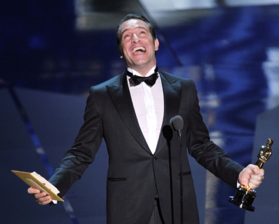 Jean Dujardin accepts the Best Actor Award for ‘The Artist’ onstage during the 84th Annual Academy Awards held at the Hollywood & Highland Center in Hollywood, Calif. on February 26, 2012