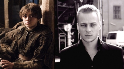 Maisie Williams as Arya Stark (left), Tom Wlaschiha (right)