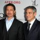 Brad Pitt and George Clooney arrive at the premiere of ‘8’ presented by The American Foundation For Equal Rights & Broadway Impact at The Wilshire Ebell Theatre on March 3, 2012 in Los Angeles