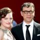 Elisabeth Moss and Fred Armisen arrive at the 61st Primetime Emmy Awards held at the Nokia Theatre in Los Angeles on September 20, 2009