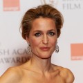 Gillian Anderson poses in the press room at The Orange British Academy Film Awards 2012 at The Royal Opera House on February 12, 2012