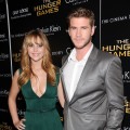 Jennifer Lawrence and Liam Hemsworth are seen at the Cinema Society & Calvin Klein Collection screening of ‘The Hunger Games’ in New York City on March 20, 2012