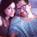 Jack Osbourne and Lisa Stelly  seen in the hospital in Los Angeles after his appendix removed on March 26, 2012