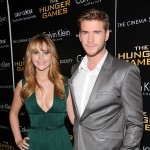 Jennifer Lawrence and Liam Hemsworth are seen at the Cinema Society & Calvin Klein Collection screening of ‘The Hunger Games’ in New York City on March 20, 2012