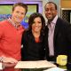 Billy Bush, Kit Hoover and Jaleel White smile on Access Hollywood Live on March 21, 2012