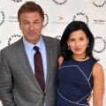 Alec Baldwin and Hilaria Thomas attend the 2012 New York Philharmonic Spring gala at Avery Fisher Hall Grand Promenade in New York City on March 26, 2012
