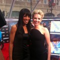 Scarlett Johansson and Shaun Robinson are two bombshells in black at the premiere of ‘The Avengers’ in Hollywood on April 11, 2012