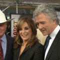 Larry Hagman, Linda Gray & Patrick Duffy Talk Half-Naked ‘Dallas’ Promo Shot
