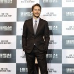Taylor Kitsch poses at the ‘Battleship’ press conference in South Korea on April 5, 2012 