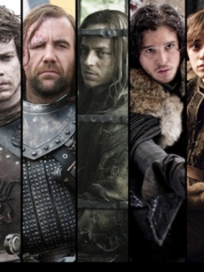 ‘Game of Thrones’ stars Liam Cunningham as Davos Seaworth; Daniel Portman, who plays Podrick Payne; Alfie Allen as Theon Greyjoy; Rory McCann as The Hound; Tom Wlaschiha as Jaqen H’ghar; Kit Harington as Jon Snow; Maisie Williams as Arya Stark; Carice van Houten as Melisandre; Gethin Anthony as Renly Baratheon