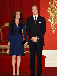 New wax figures of Prince William and Kate Middleton are revealed at Madame Tussauds in London, England on April 4, 2012 