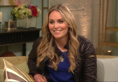 Lindsey Vonn appears on Access Hollywood Live on March 29, 2012