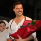 Ricky Martin takes the curtain call on Opening Night of ‘Evita’ on Broadway at the Marquis Theatre in New York City on April 5, 2012  