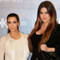 Kim Kardashian and Khloe Kardashian Odom step out at a promotional event for the Kardashian Kollection Handbag range at the David Jones Elizabeth Street Store in Sydney, Australia on November 3, 2011