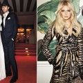 Kate Upton with Jared Leto (left), and with Aziz Ansari (right)