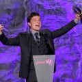 Josh Hutcherson accepts an award onstage at the 23rd Annual GLAAD Media Awards at Westin Bonaventure Hotel in Los Angeles on April 21, 2012