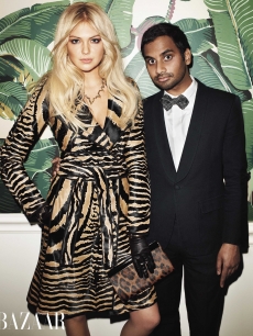 Kate Upton with Aziz Ansari in Harper’s Bazaar, 2012