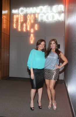 Caroline Manzo and Jacqueline Laurita celebrate the premiere of ‘The Real Housewives of New Jersey’ at The Chandelier Room at the W Hoboken, New Jersey, April 22, 2012