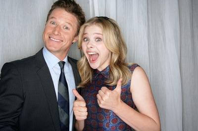 Chloe Moretz and Billy Bush are all smiles at CinemaCon 2012 in Las Vegas, Nevada on April 26, 2012
