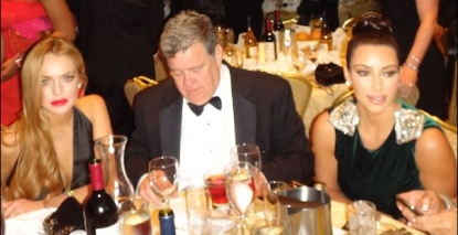 Lohan, Lindsay, John P. Coale and Kim Kardashian at at The White House Correspondents’ Dinner on April 28, 2012 