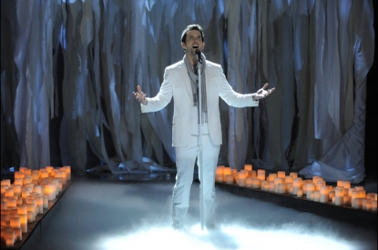 Chris Mann performs on ‘The Voice,’ April 30, 2012