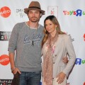 Christopher Backus and Mira Sorvino arrive at the 18th Annual ‘Dream Halloween Los Angeles’ at Barker Hangar, Santa Monica, on October 29, 2011
