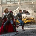 Chris Hemsworth and Chris Evans in a scene from ‘The Avengers’