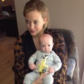 Hilary Duff is seen holding son Luca, May 2012