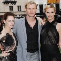 Kristen Stewart, Chris Hemsworth and Charlize Theron attend the world premiere of ‘Snow White and The Huntsman’ at in London on May 14, 2012
