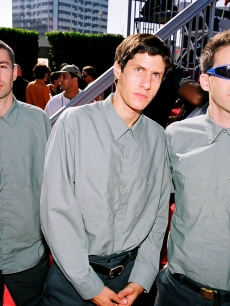 Adam Yauch, Mike Diamond and Adam Horovitz  of the Beastie Boys look dapper at the 1998 MTV Video Music Award Arrivals on September 10, 1998  