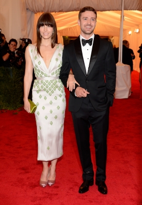 Jessica Biel and Justin Timberlake dazzle at the ‘Schiaparelli And Prada: Impossible Conversations’ Costume Institute Gala at the Metropolitan Museum of Art in New York City on May 7, 2012 