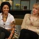 Courtney Love and Linda Perry stop by Access Hollywood Live to discuss their upcoming event, the L.A. Gay & Lesbian Center’s An Evening with Women, on May 9, 2012
