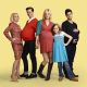Ellen Barkin as Jane, Andrew Rannells as Bryan, Georgia King as Goldie, Bebe Wood as Shania and Justin Bartha as David in ‘The New Normal’ on NBC, airing Tuesdays at 9:30 in Fall 2012