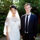Priscilla Chan and Mark Zuckerberg are seen in their wedding photo on May 19, 2012