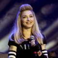 Madonna introduces Avicii as part of Day Two of Ultra Music Festival 14 at Bayfront Park in Miami on March 24, 2012 
