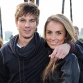 Matt Lanter and Angela Stacy attend the ‘90210’ Season 4 Wrap Party at Pink Taco in Los Angeles on March 18, 2012 