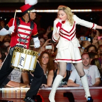 Madonna performs on stage for several peace organizations to honour and acknowledge people seeking harmony in the Middle East at Ramat Gan Stadium in Tel Aviv, Israel on May 31, 2012 