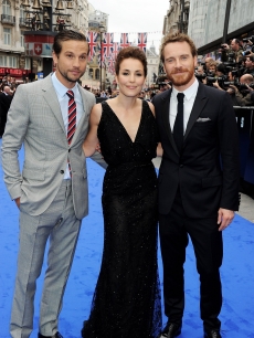 Logan Marshall-Green, Noomi Rapace and Michael Fassbender step out at the world premiere of ‘Prometheus’ in London on May 31, 2012