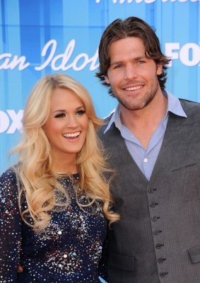 Carrie Underwood and Mike Fisher arrive at ‘American Idol’ Season 11 Grand Finale Show at Nokia Theatre L.A. Live on May 23, 2012

