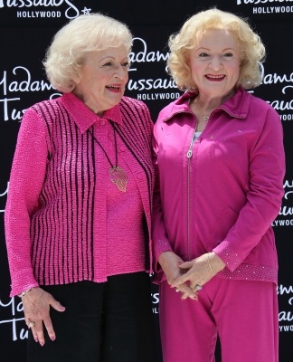 Betty White attends the unveiling of her wax figure at Madame Tussauds Hollywood in Hollywood, Calif. on June 4, 2012 