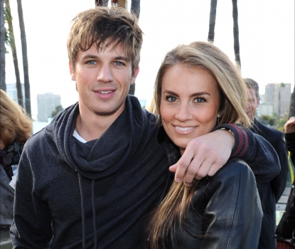 Matt Lanter and Angela Stacy attend the ‘90210’ Season 4 Wrap Party at Pink Taco in Los Angeles on March 18, 2012 