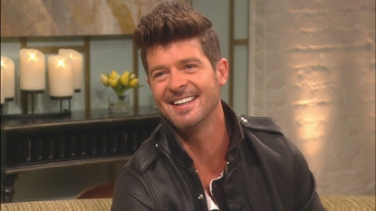 Robin Thicke visits Access Hollywood Live on June 6, 2012