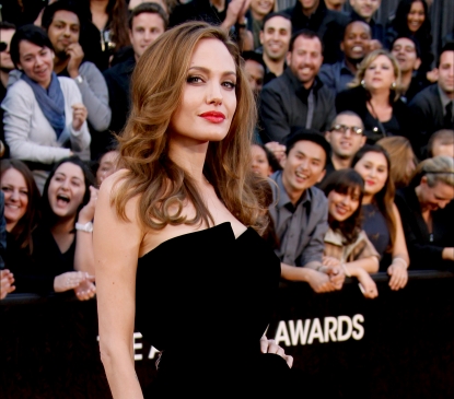Angelina Jolie arrives at the 84th Annual Academy Awards held at Hollywood & Highland Centre in Hollywood, Calif. on February 26, 2012 
